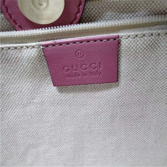 Auth Gucci Rose Pink Microguccisima Leather Tote Sukey Two-Way Satchel - Picture 8 of 9